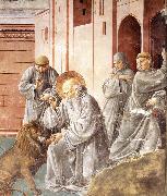 GOZZOLI, Benozzo St Jerome Pulling a Thorn from a Lion's Paw sd oil on canvas